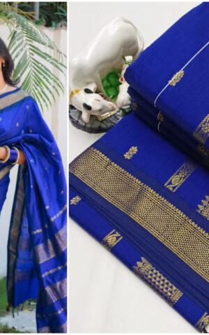 Kalyani Cotton Saree With Blouse Unique Colours