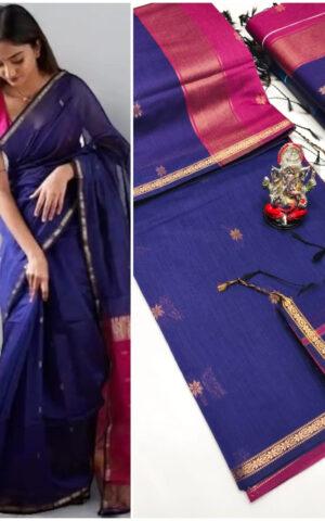 Maheswari Silk Cotton Sarees With Blouse
