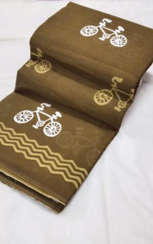 Mul Mul Cotton Saree With Blouse